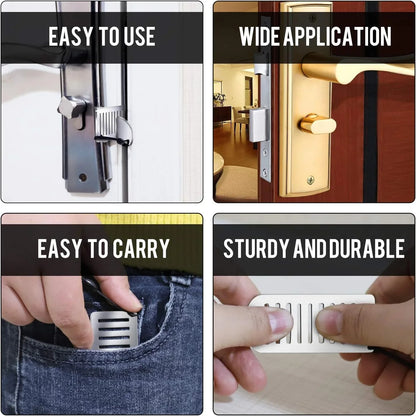 Stainless Steel Portable Door Lock for Added Travel Security