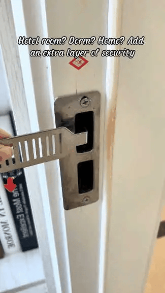 Stainless Steel Portable Door Lock for Added Travel Security
