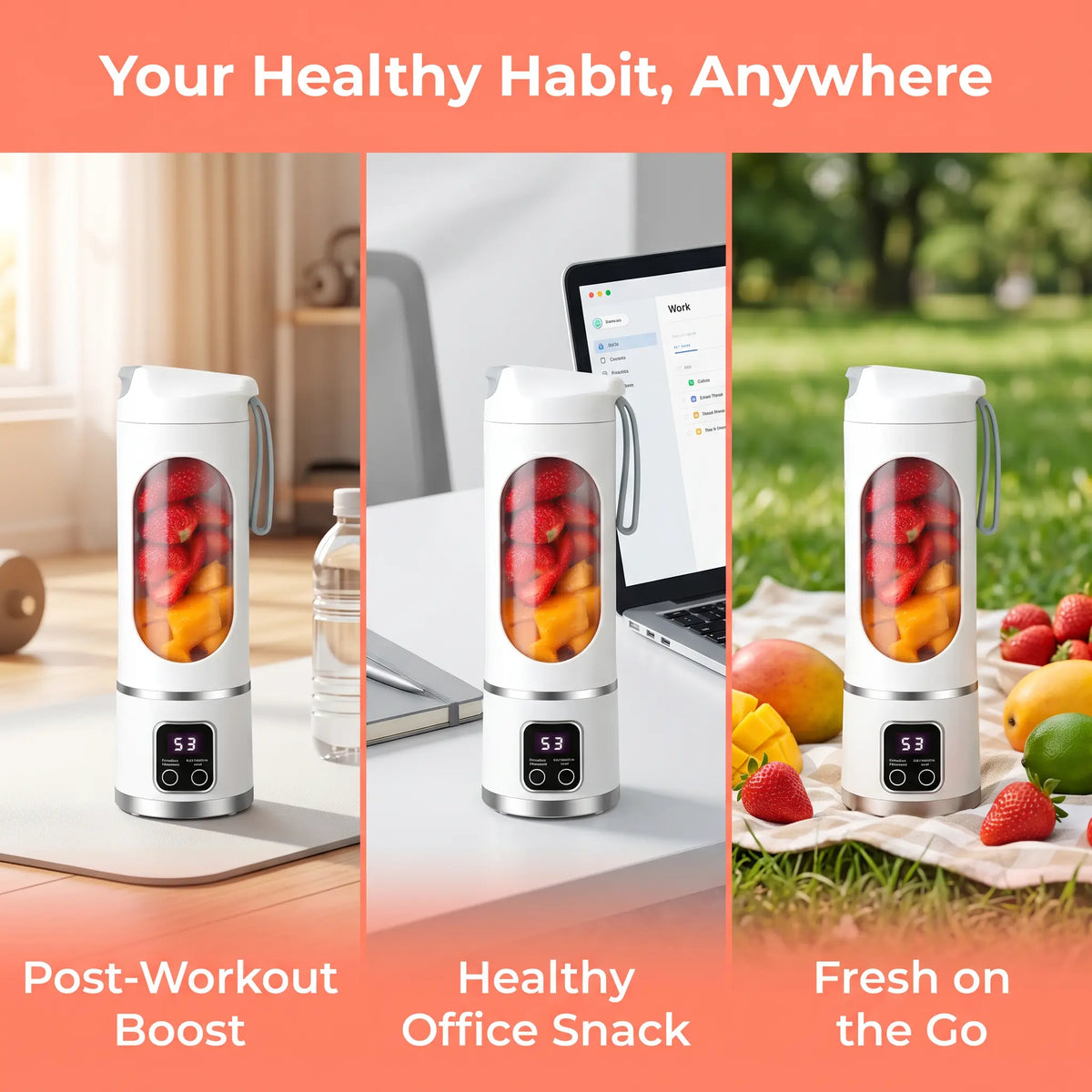 Purpose-Built 24-Hour – Portable USB Blender with LED