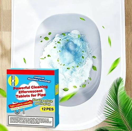 Easy-Care Powerful Cleaning Effervescent Tablets for Pipe, Fast