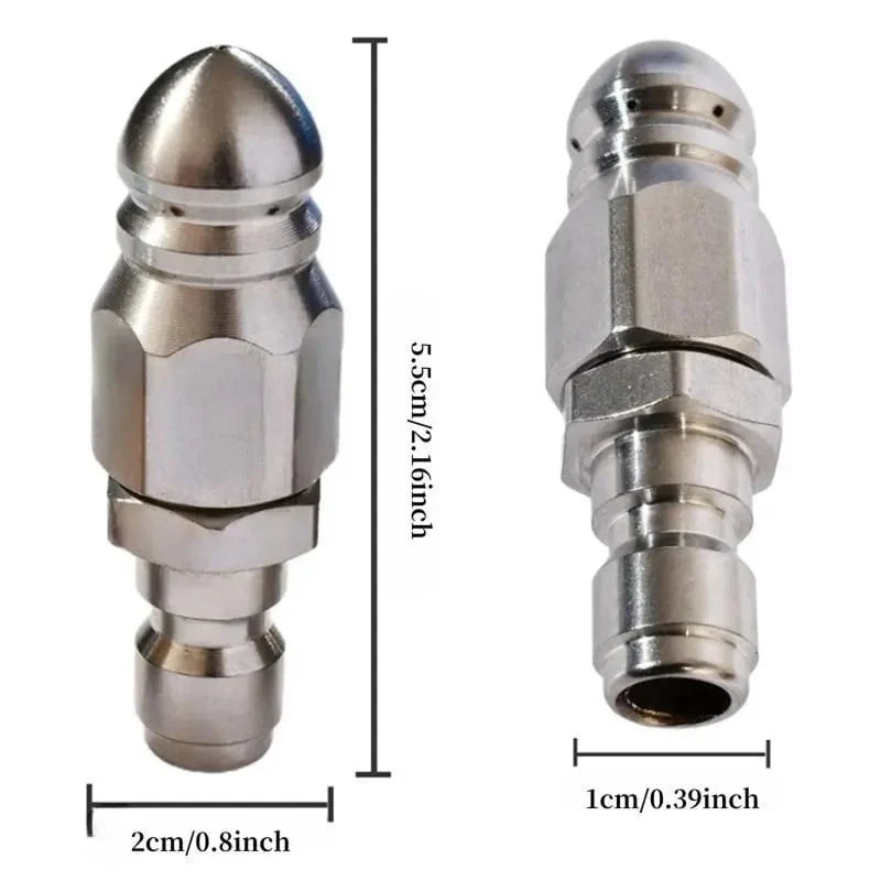 Easy-Care Powerful Stainless Steel Sewer Jetter Nozzle – Up to 5000