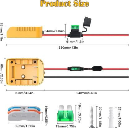 DeWalt 20V Battery Adapter Kit for Power Wheels Conversion