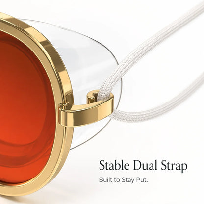 Aviator-Style Wide-View Swim Goggles with Anti-Leak Seal