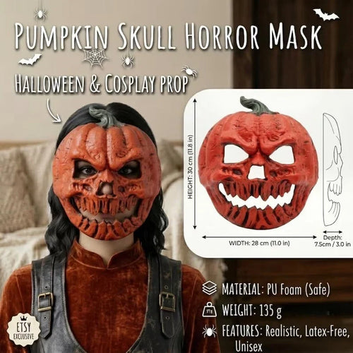 Decorative The Evil Jack-O'-Lantern Pumpkin Skull Ho – Premium Pumpkin