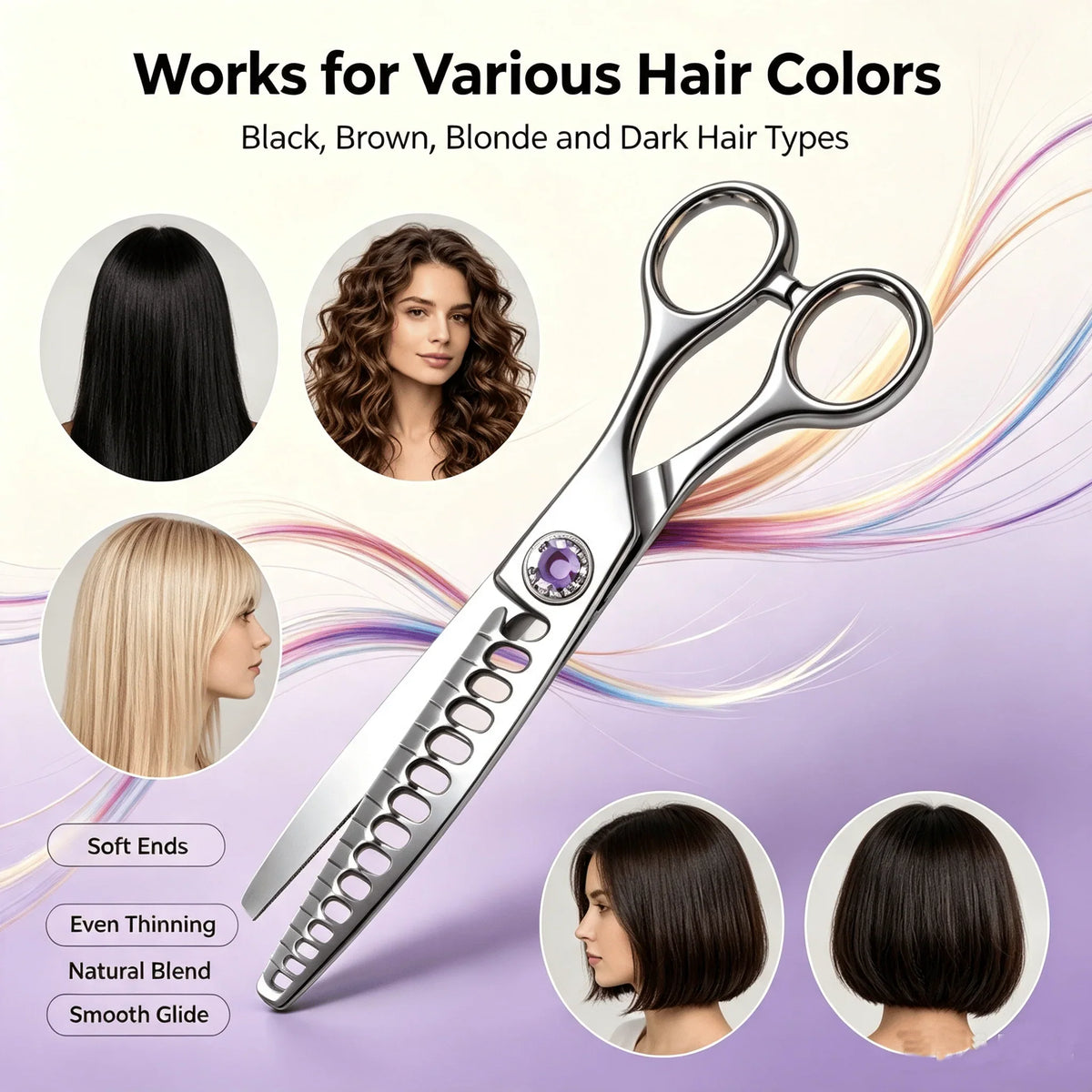 Purpose-Built Professional Hair Texturizing Thinning Scissors