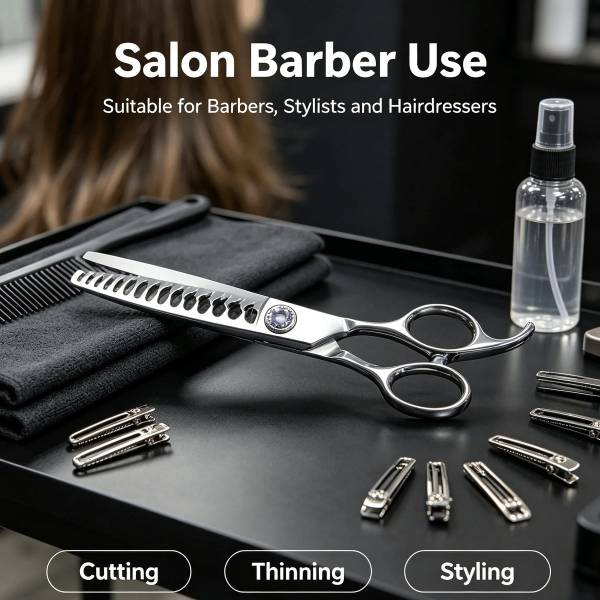 Purpose-Built Professional Hair Texturizing Thinning Scissors