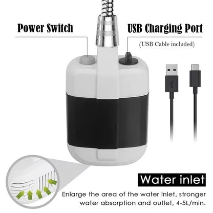 Portable Outdoor Shower System with Water Pump