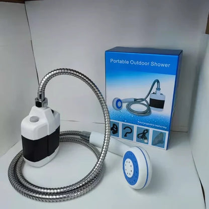 Portable Outdoor Shower System with Water Pump