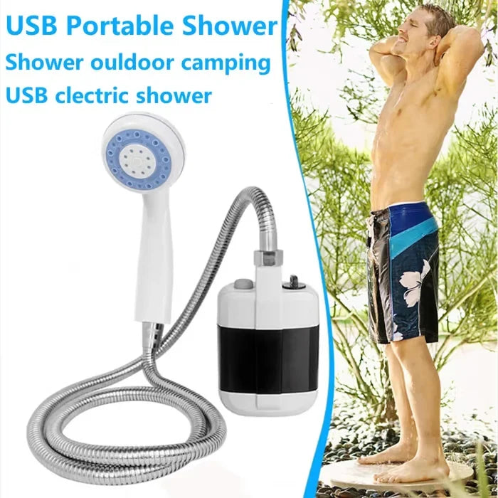 Portable Outdoor Shower System with Water Pump