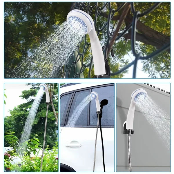 Portable Outdoor Shower System with Water Pump