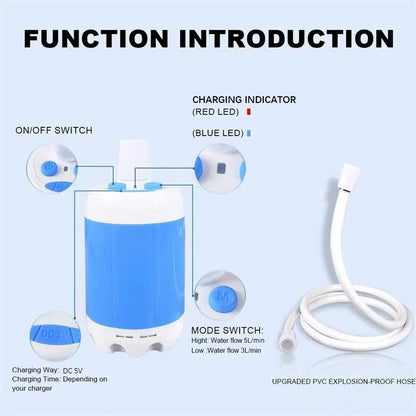 Portable Outdoor Shower System with Water Pump