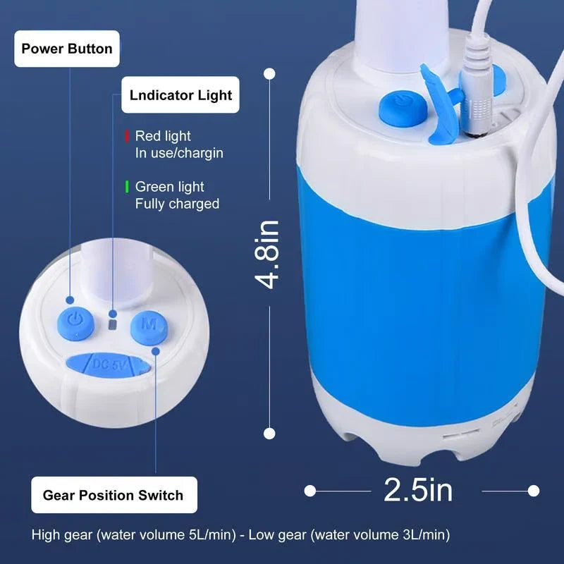 Portable Outdoor Shower System with Water Pump