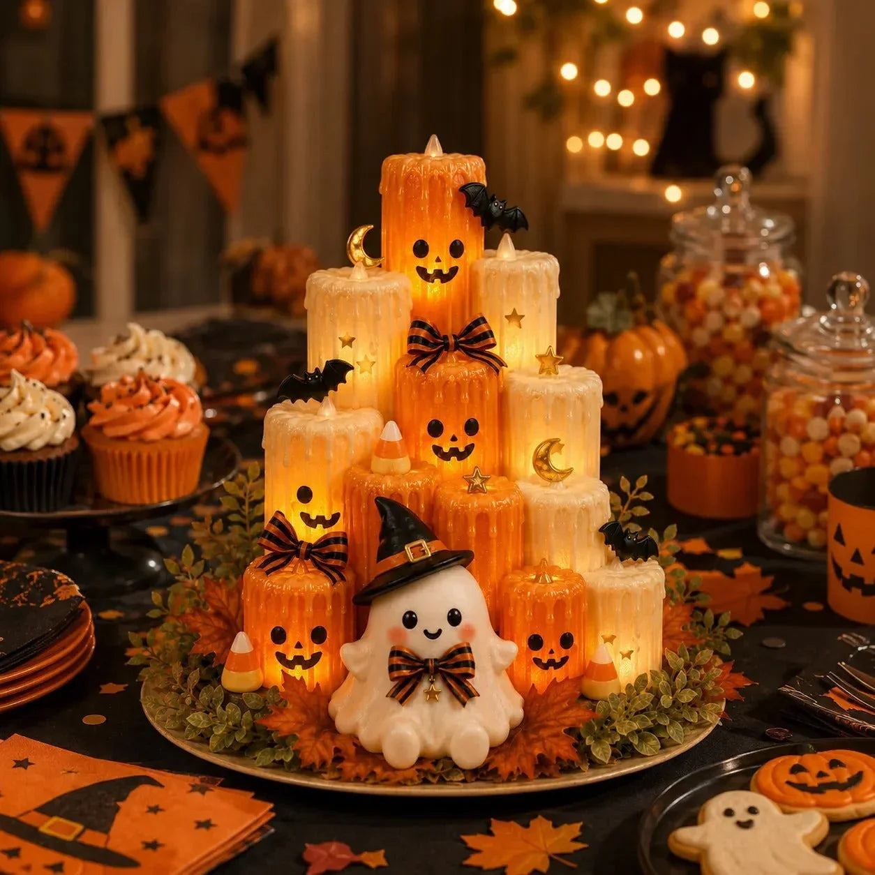 Decorative Pumpkin Electronic Candle Light for Focused Lighting