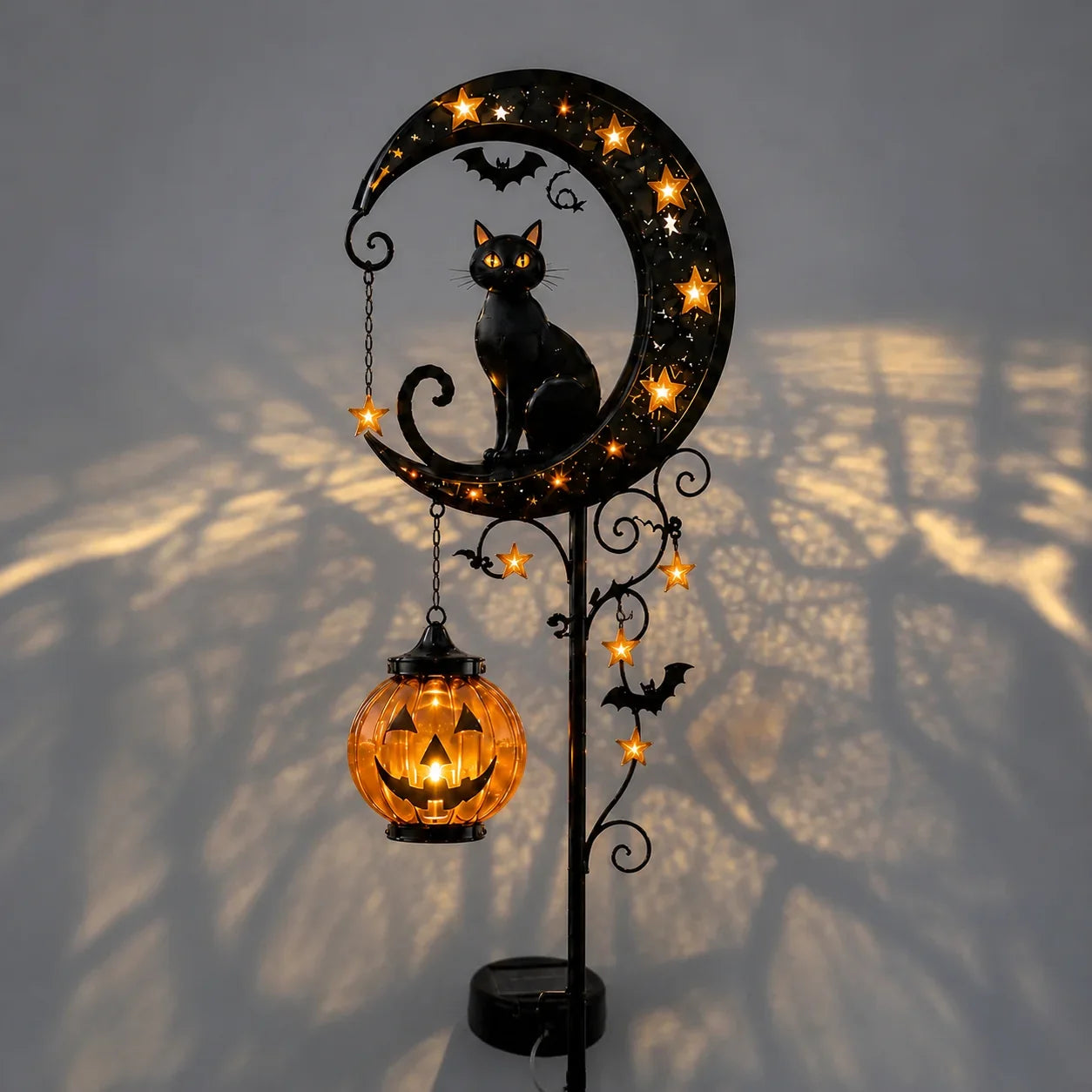 Outdoor Pumpkin Moon Garden Stake Light for Garden Display