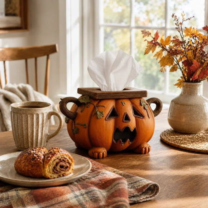 Purpose-Built Pumpkin Tissue Box Cover for Everyday Use