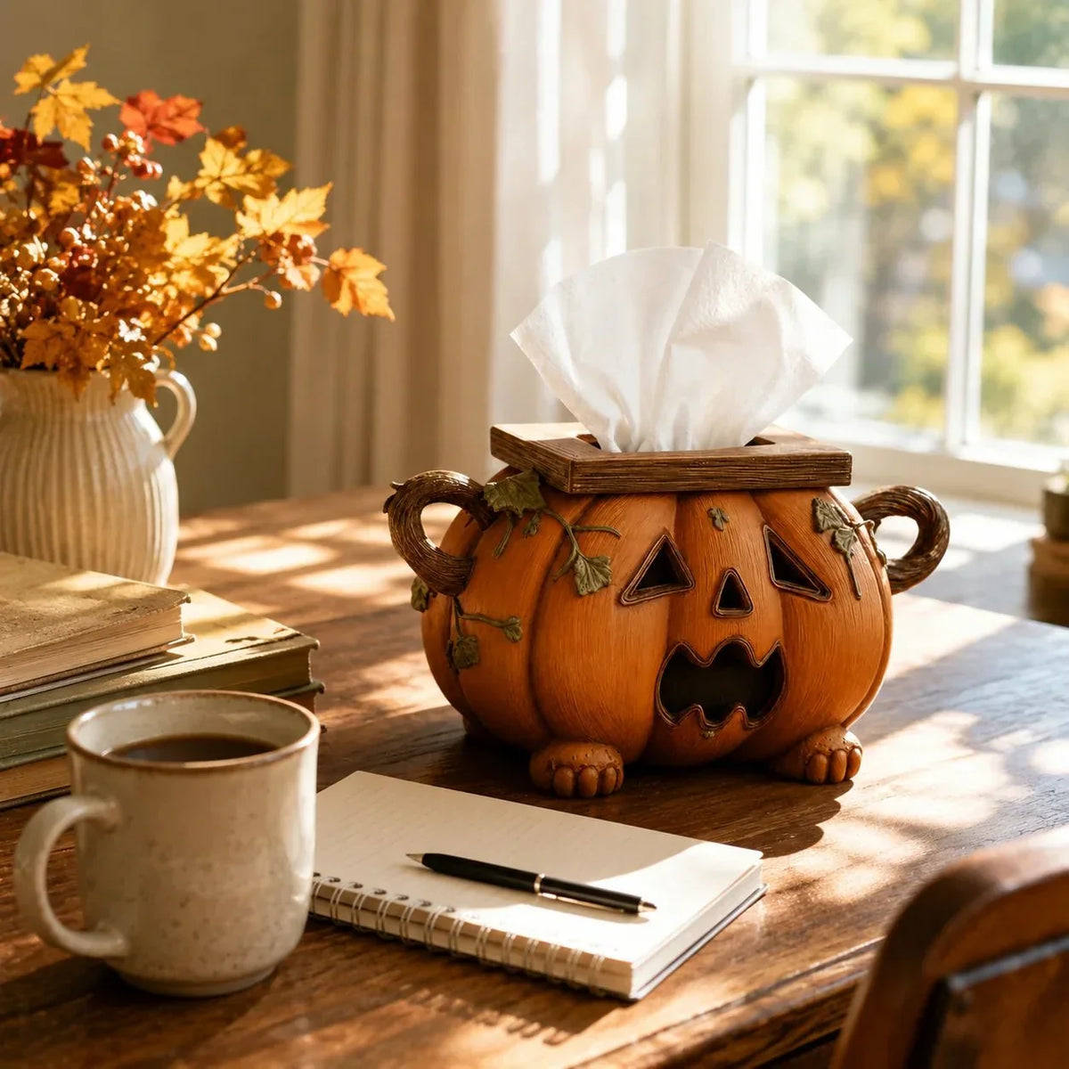 Purpose-Built Pumpkin Tissue Box Cover for Everyday Use