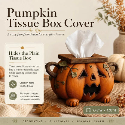 Purpose-Built Pumpkin Tissue Box Cover for Everyday Use