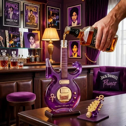 Purpose-Built Purple Music Legend Guitar-Shaped Commemorative Whiskey