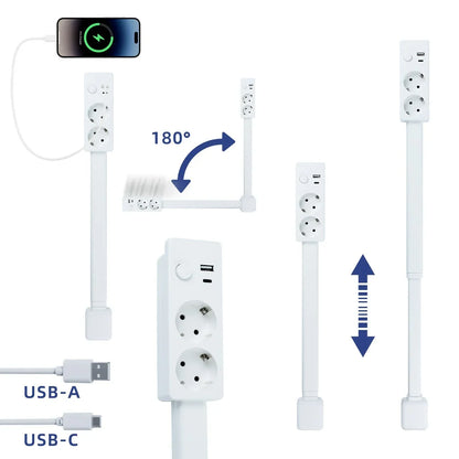 Adjustable Outlet Extender with USB Charging