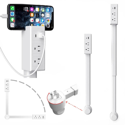 Adjustable Outlet Extender with USB Charging