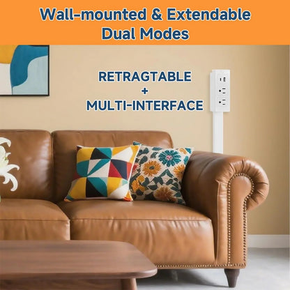 Adjustable Outlet Extender with USB Charging