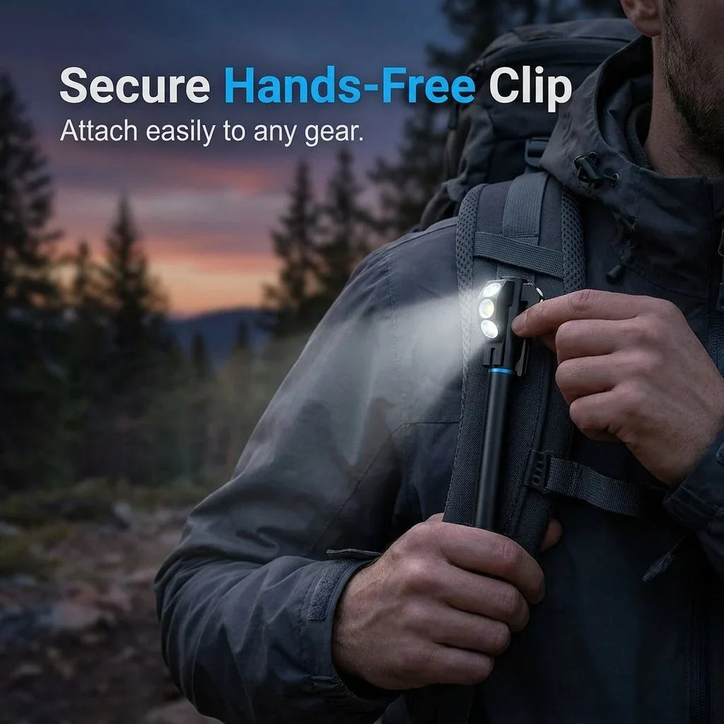 Decorative Hands-Free Wearable Safety Light for Focused Lighting