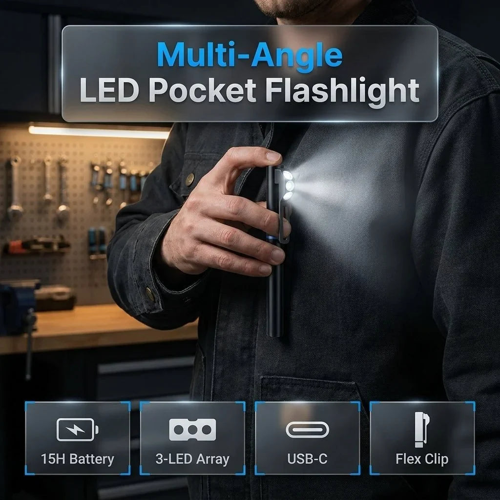 Decorative Hands-Free Wearable Safety Light for Focused Lighting