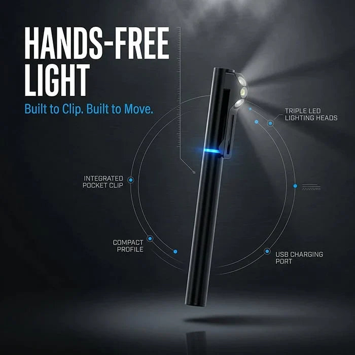 Decorative Hands-Free Wearable Safety Light for Focused Lighting