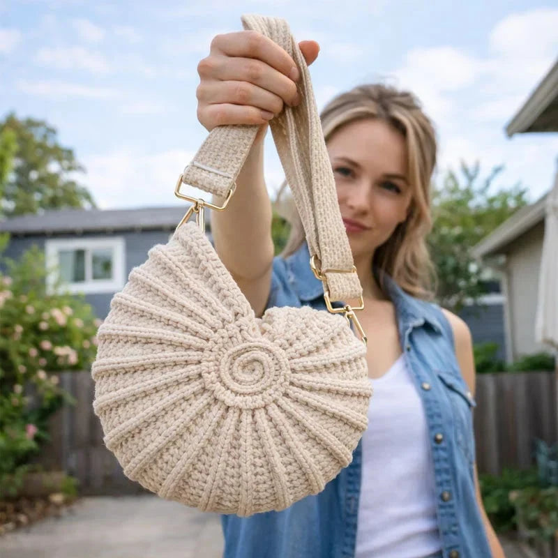 Vehicle-Ready Radiant Nautilus Shell Bag – Carry the Magic of the