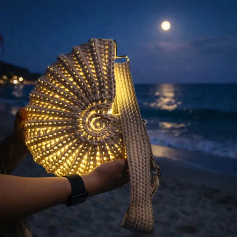 Vehicle-Ready Radiant Nautilus Shell Bag – Carry the Magic of the