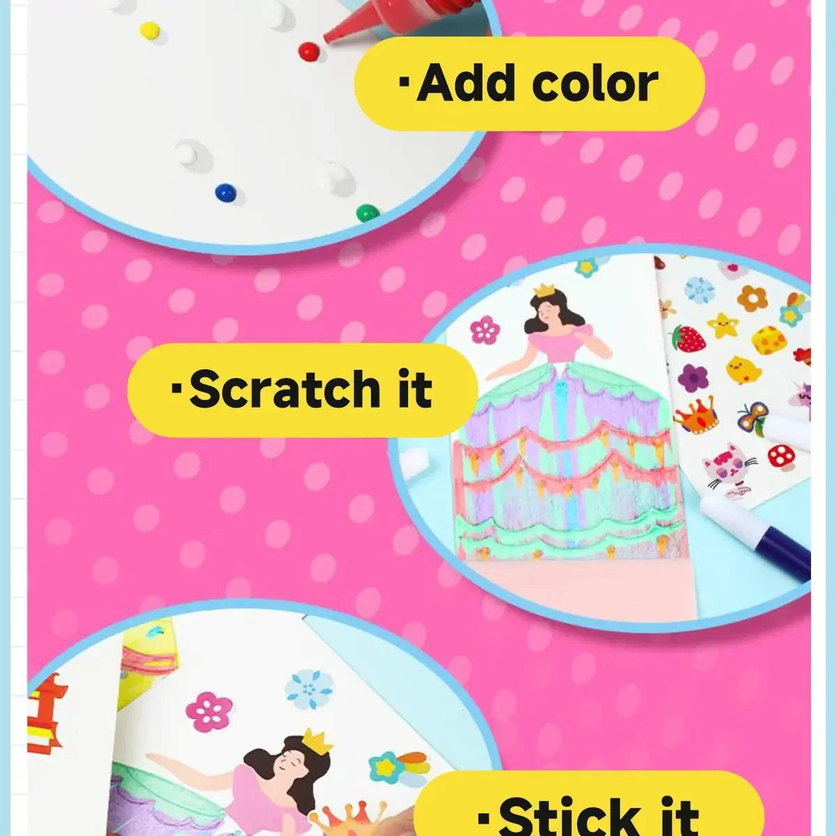 Kids’ Rainbow Squeeze-and-Scratch Color Activity Set