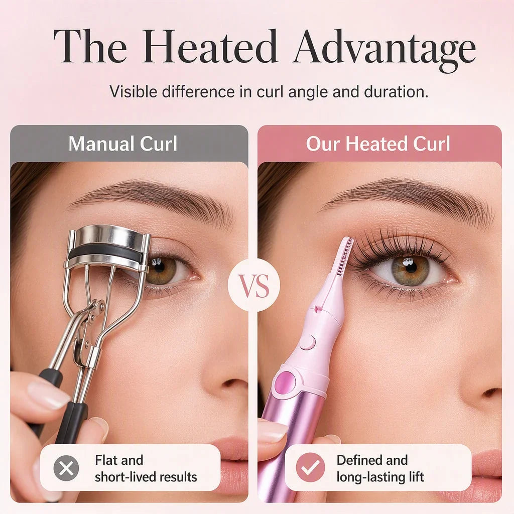 Rechargeable Heated Curler for Lasting Lash Shape