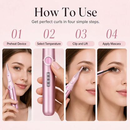 Rechargeable Heated Curler for Lasting Lash Shape