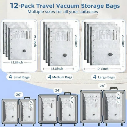 Rechargeable Travel Vacuum Storage Set