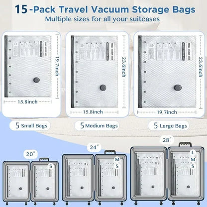 Rechargeable Travel Vacuum Storage Set