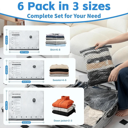 Rechargeable Travel Vacuum Storage Set