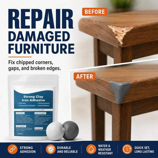 Steel-Reinforced Repair Putty for Four Common Materials