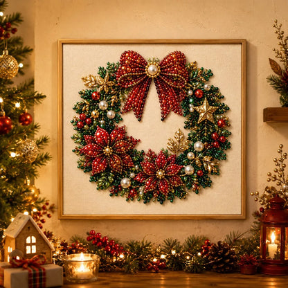 Beginner Christmas Pearl Mosaic Kit for Relaxing Holiday Crafting