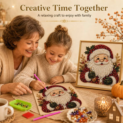 Beginner Christmas Pearl Mosaic Kit for Relaxing Holiday Crafting
