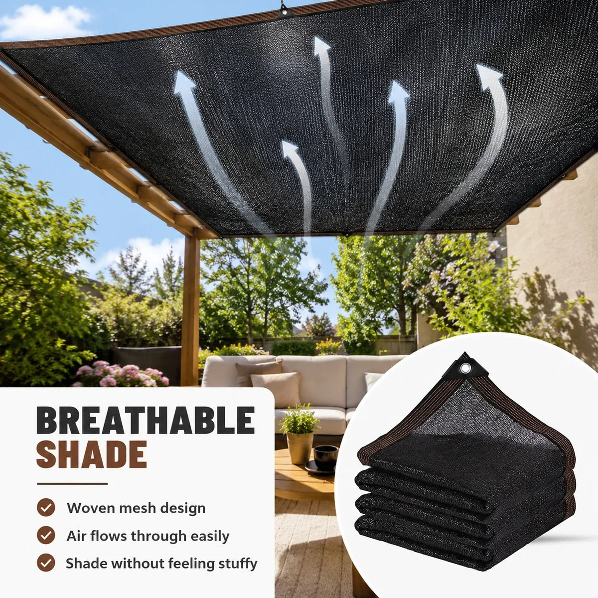 Purpose-Built Sunshade Net Blocks UV Rays & Keeps Outdoor Spaces
