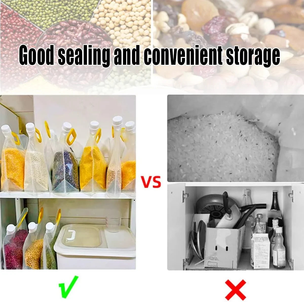 Easy-Use Reusable Airtight – Pantry Neat for Daily Kitchen Tasks