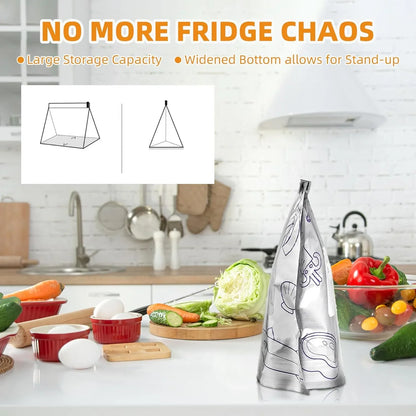 Space-Saving Reusable Aluminum Foil Sealable Storage
