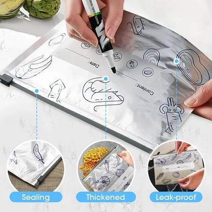 Space-Saving Reusable Aluminum Foil Sealable Storage