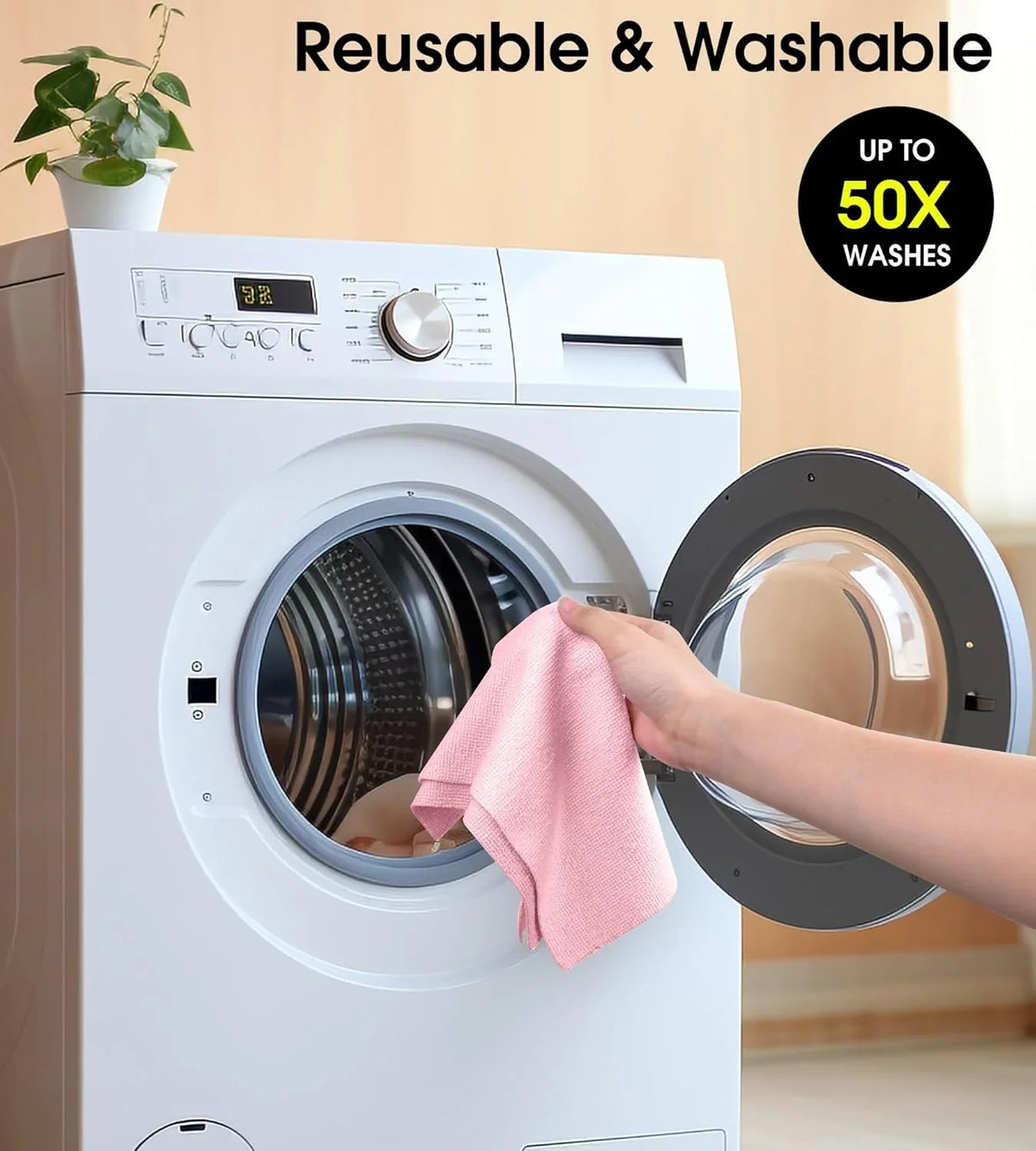 Vehicle-Ready Reusable Car Cleaning Cloth, 20pcs/roll for Garage Use