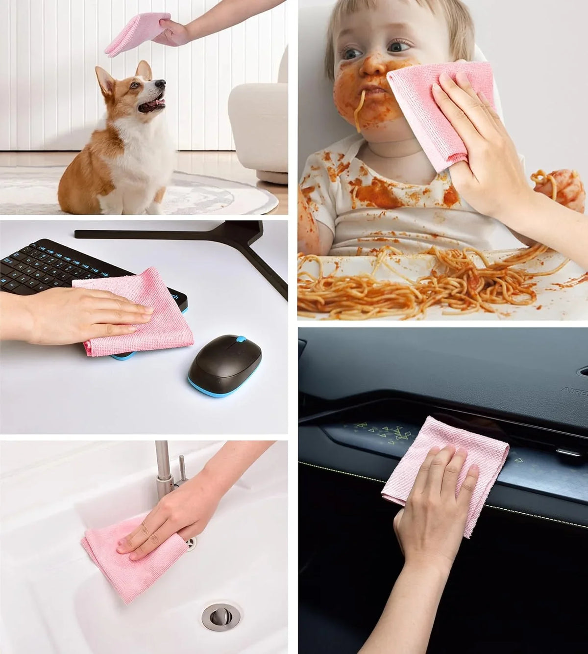 Vehicle-Ready Reusable Car Cleaning Cloth, 20pcs/roll for Garage Use