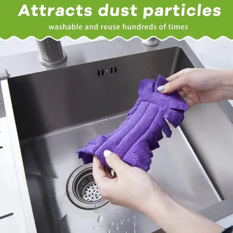 Reusable Chenille Microfiber Duster for Dust, Hair, and Spills