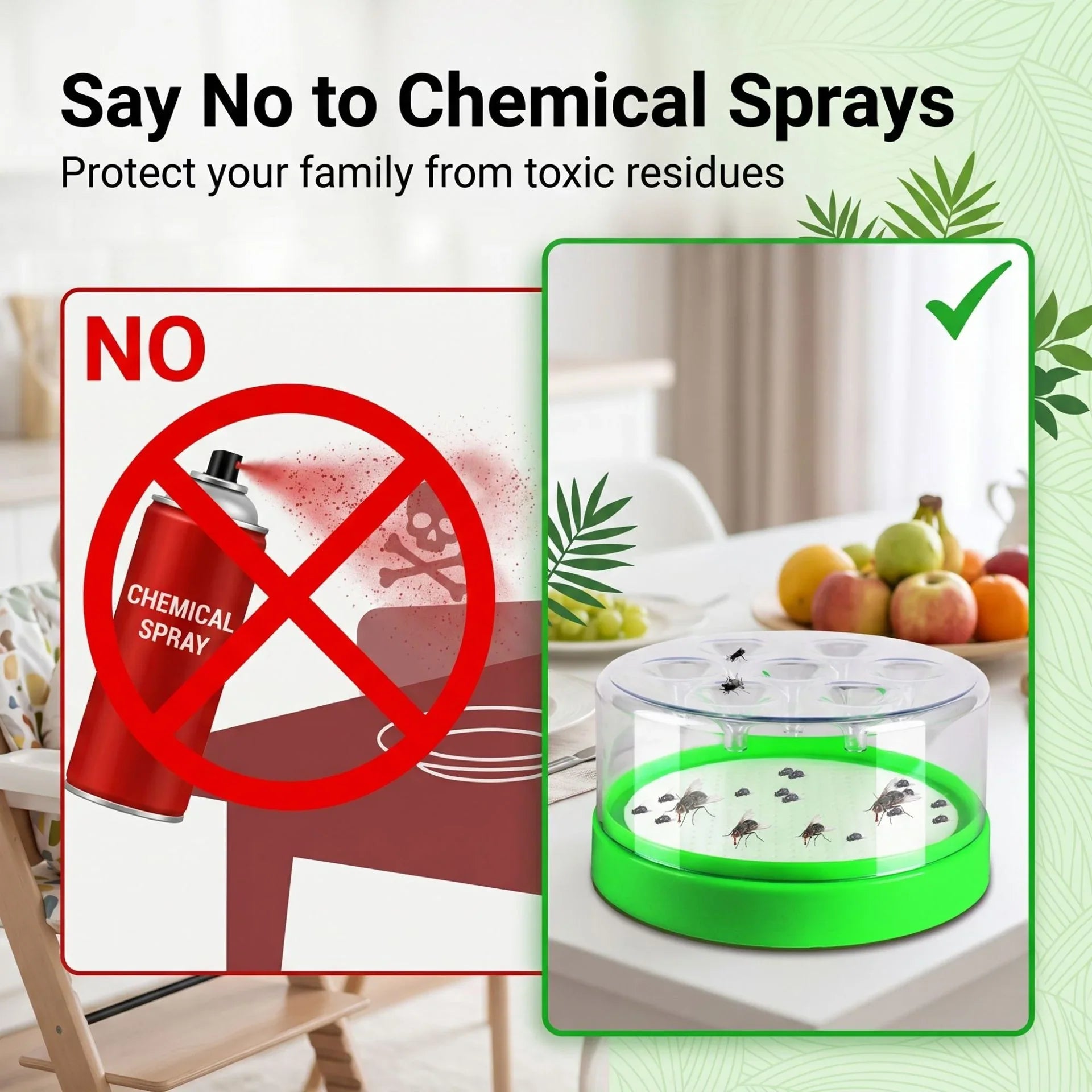 Purpose-Built Reusable Non-Electric Fly Trap for Everyday Use