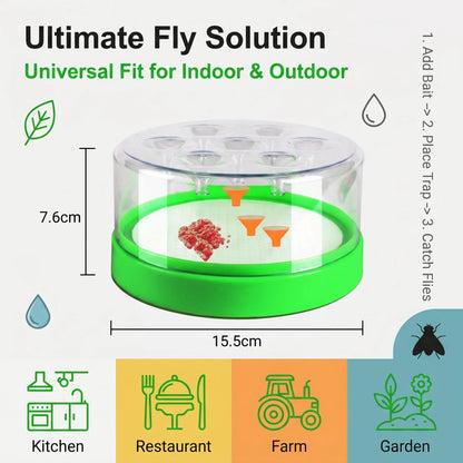 Purpose-Built Reusable Non-Electric Fly Trap for Everyday Use