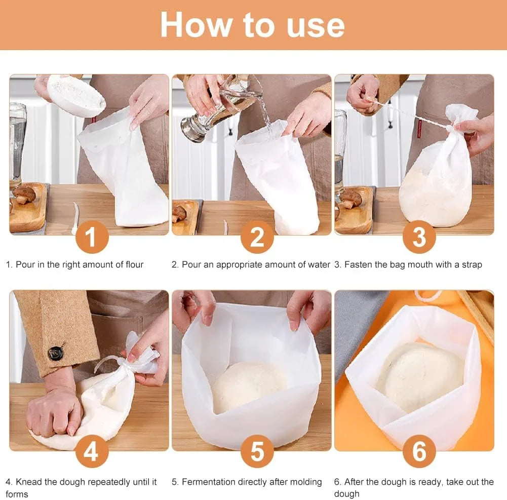 Space-Saving Reusable Silicone Dough – for Baking for Tidy Storage
