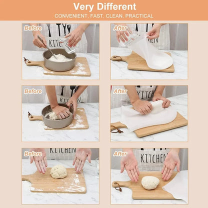 Space-Saving Reusable Silicone Dough – for Baking for Tidy Storage